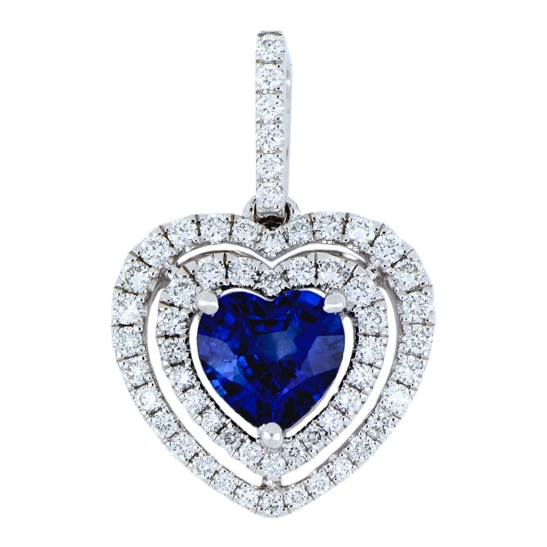 Blue Sapphire Pendant (Blue Sapphire 1.02 cts. White Diamond 0.35 cts.) Not Net