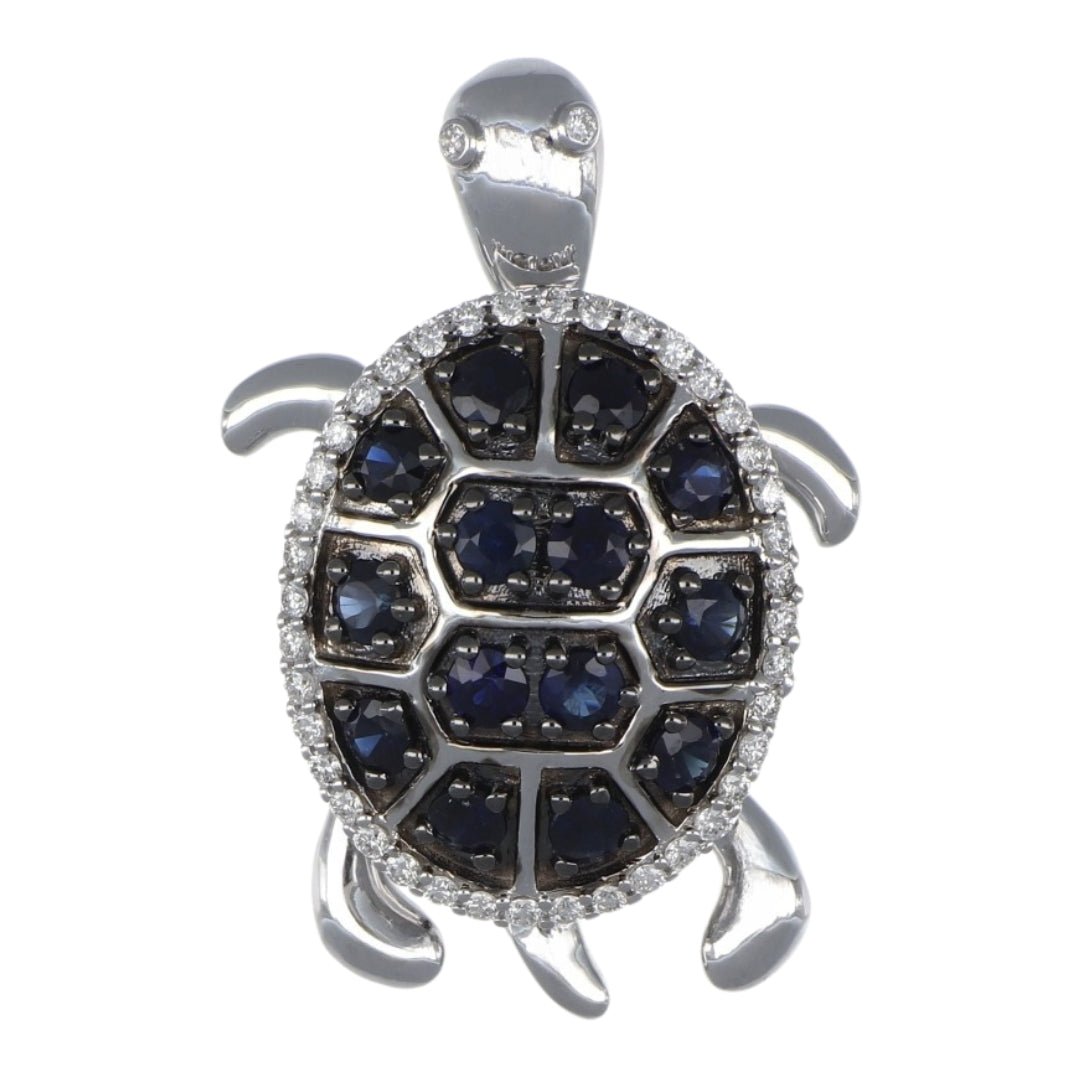 Buy Blue Sapphire Pendant (Blue Sapphire 1.04 cts. White Diamond 0.25 cts.) at Kay's Fine Jewelry