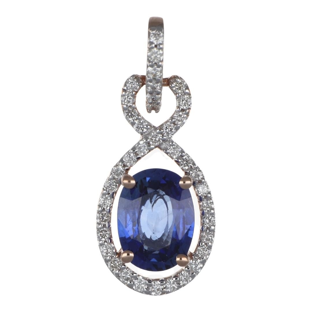 Buy Blue Sapphire Pendant (Blue Sapphire 2.04 cts. White Diamond 0.33 cts.) at Kay's Fine Jewelry