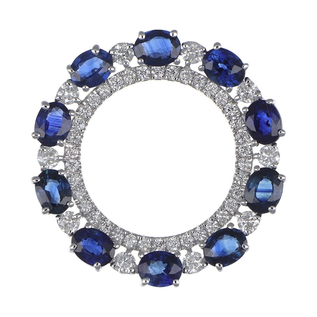 Buy Blue Sapphire Pendant (Blue Sapphire 2.29 cts. White Diamond 0.56 cts.) at Kay's Fine Jewelry