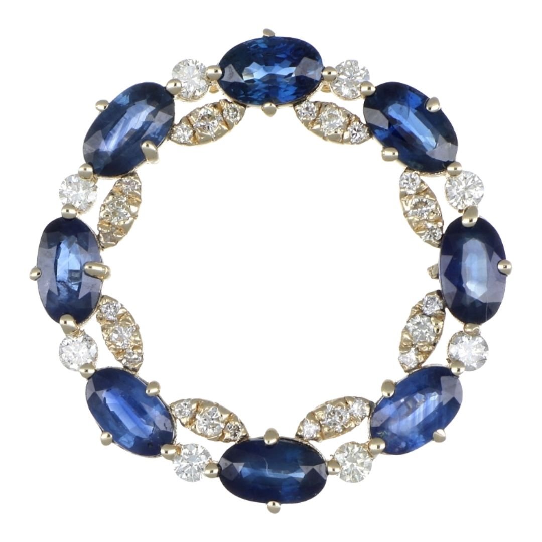 Buy Blue Sapphire Pendant (Blue Sapphire 2.35 cts. White Diamond 0.35 cts.) at Kay's Fine Jewelry