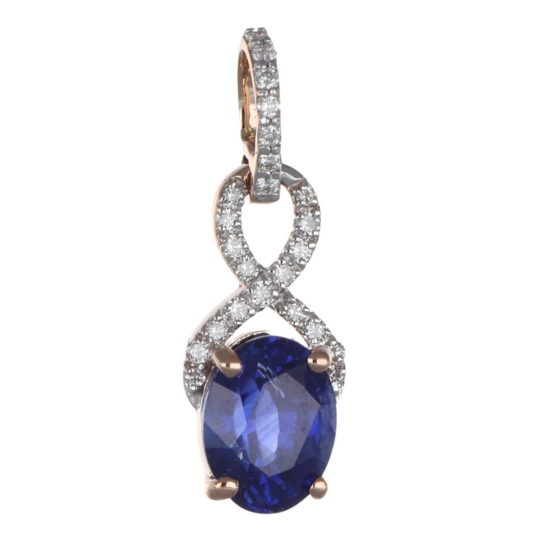 Buy Blue Sapphire Pendant (Blue Sapphire 2.41 cts. White Diamond 0.17 cts.) at Kay's Fine Jewelry