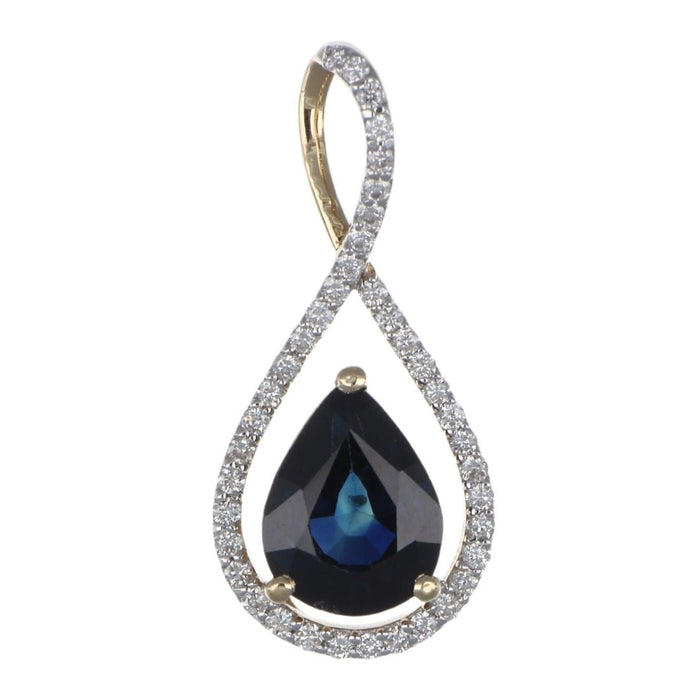 Blue Sapphire Pendant (Blue Sapphire 2.62 cts. White Diamond 0.24 cts.) Not Net