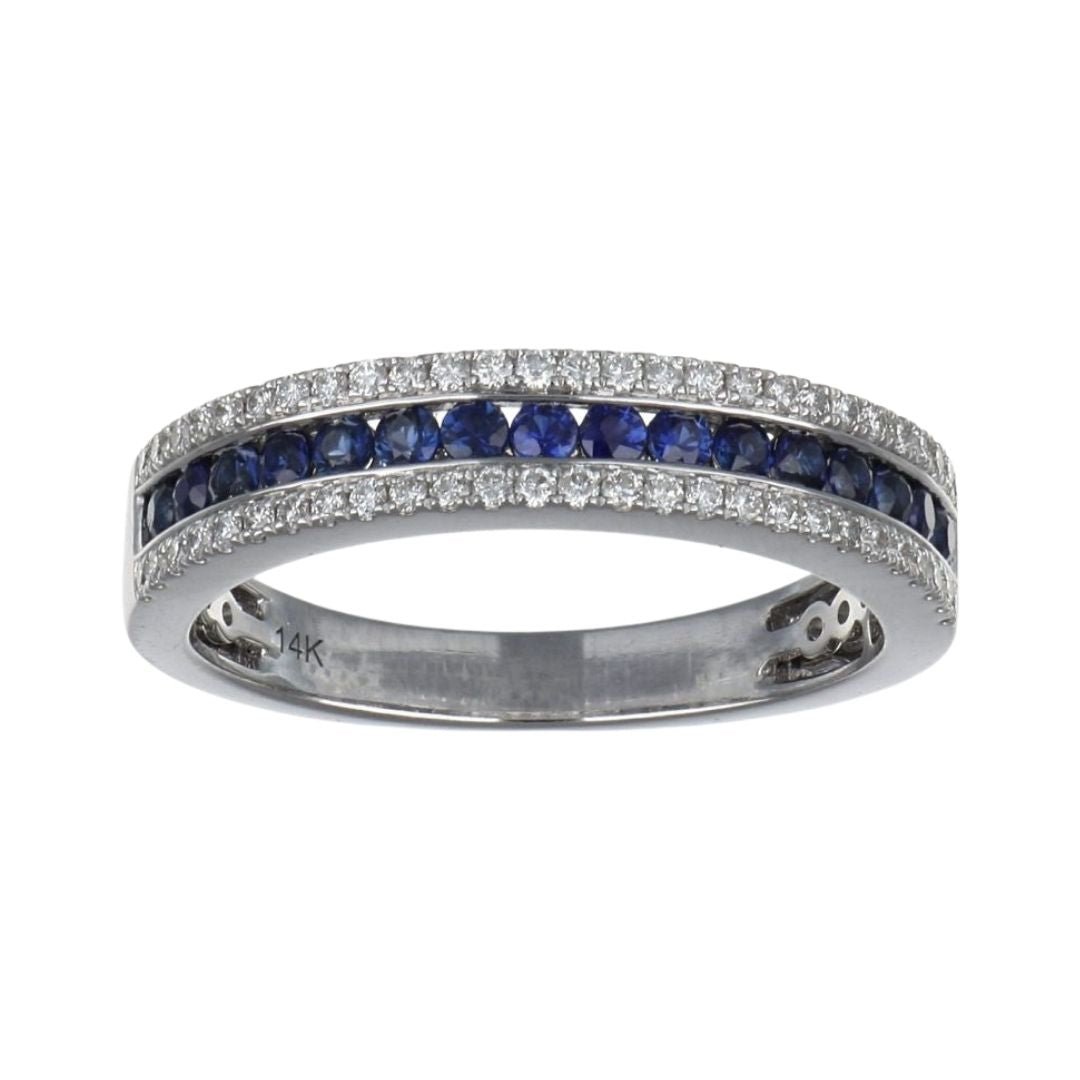 Buy Blue Sapphire Ring (Blue Sapphire 0.45 cts. White Diamond 0.25 cts.) at Kay's Fine Jewelry