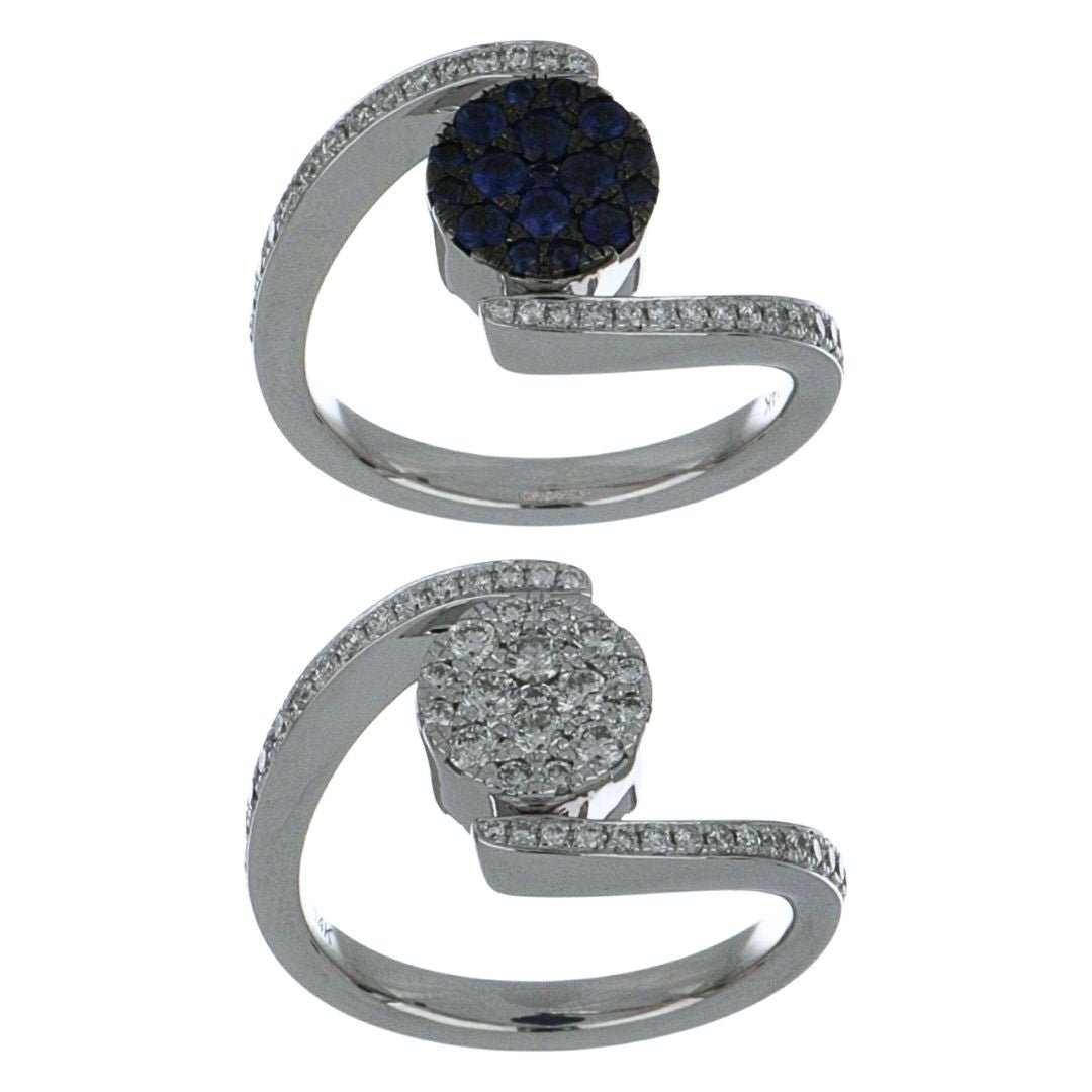 Buy Blue Sapphire Ring (Blue Sapphire 0.46 cts. White Diamond 0.6 cts.) at Kay's Fine Jewelry