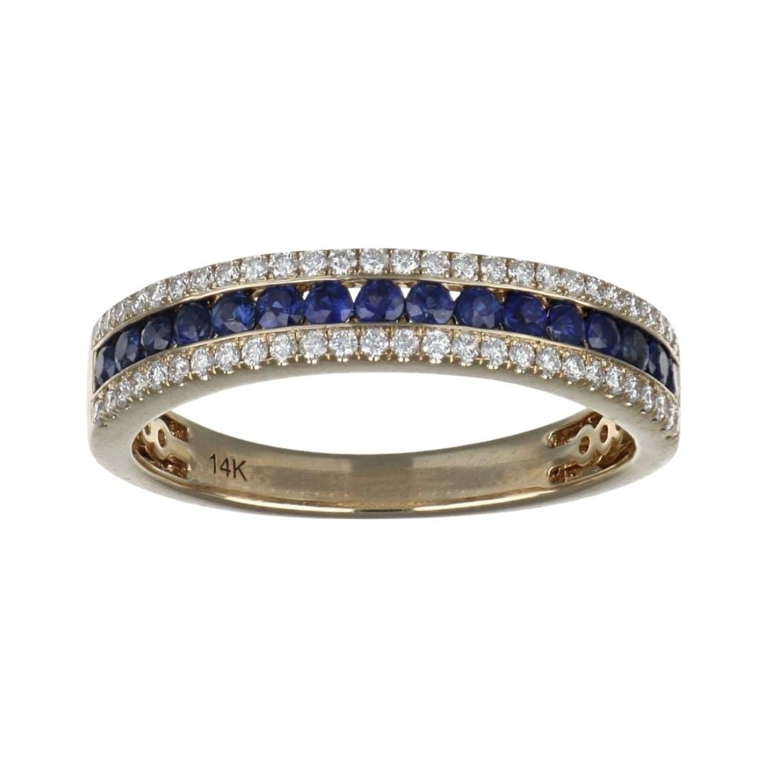 Buy Blue Sapphire Ring (Blue Sapphire 0.61 cts. White Diamond 0.26 cts) at Kay's Fine Jewelry