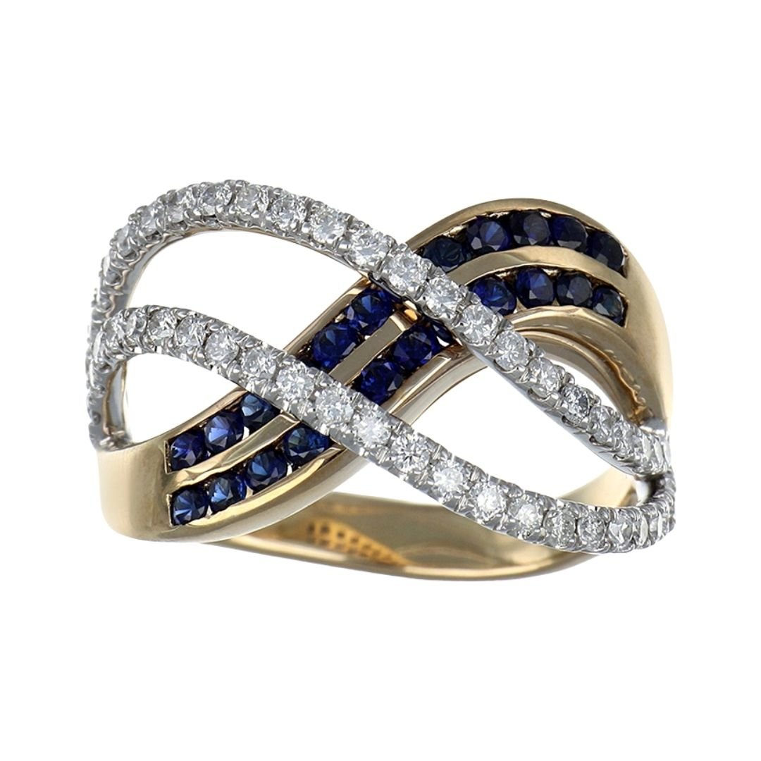 Buy Blue Sapphire Ring (Blue Sapphire 0.63 cts. White Diamond 0.55 cts.) at Kay's Fine Jewelry