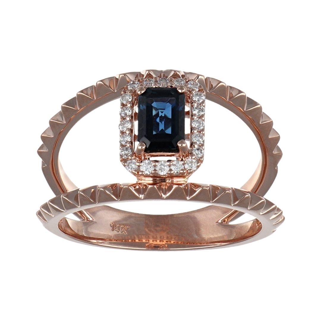 Buy Blue Sapphire Ring (Blue Sapphire 0.65 cts. White Diamond 0.13 cts.) at Kay's Fine Jewelry