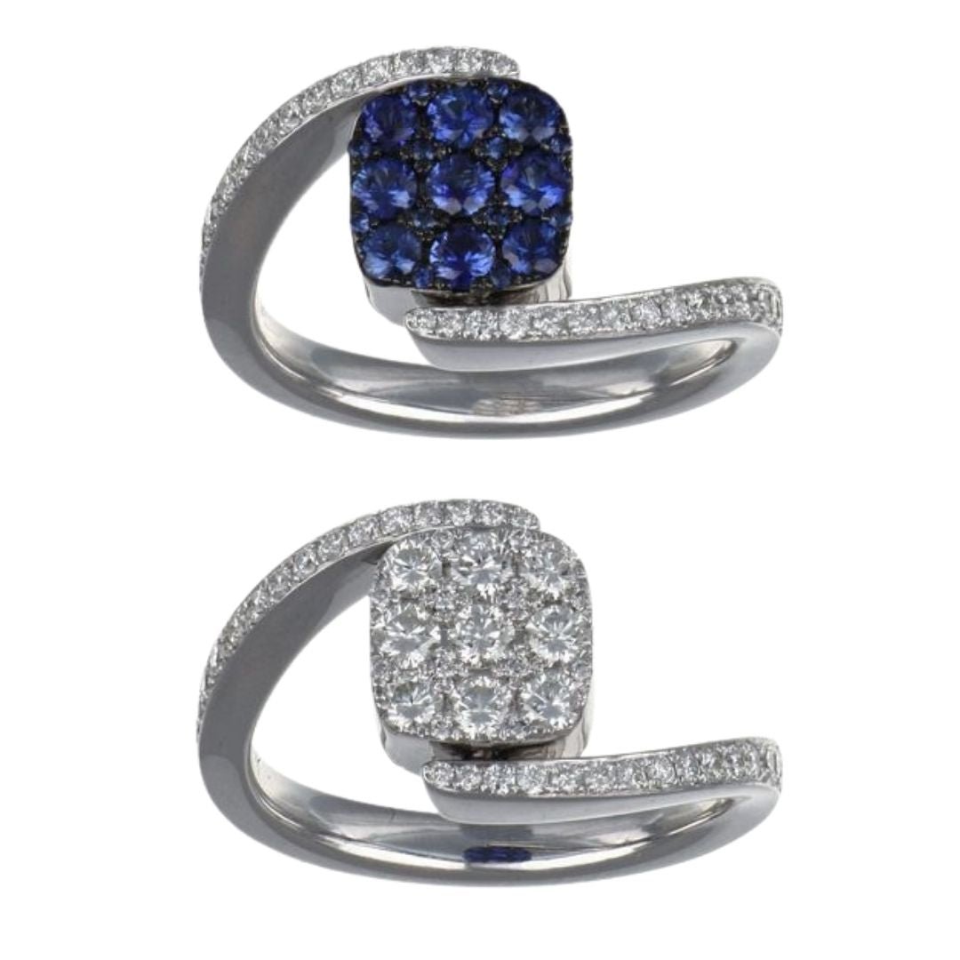 Buy Blue Sapphire Ring (Blue Sapphire 0.66 cts. White Diamond 0.78 cts.) at Kay's Fine Jewelry