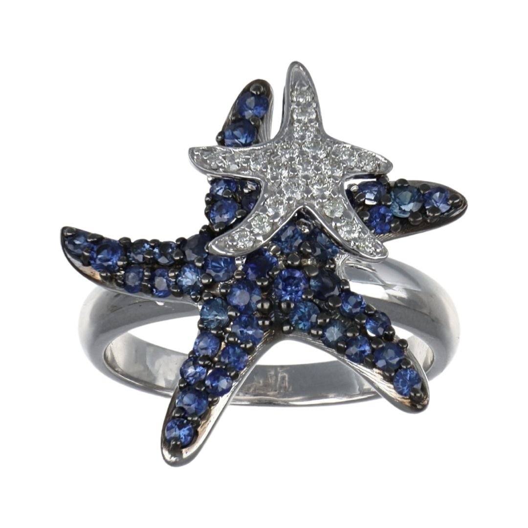 Buy Blue Sapphire Ring (Blue Sapphire 1.06 cts. White Diamond 0.17 cts.) at Kay's Fine Jewelry