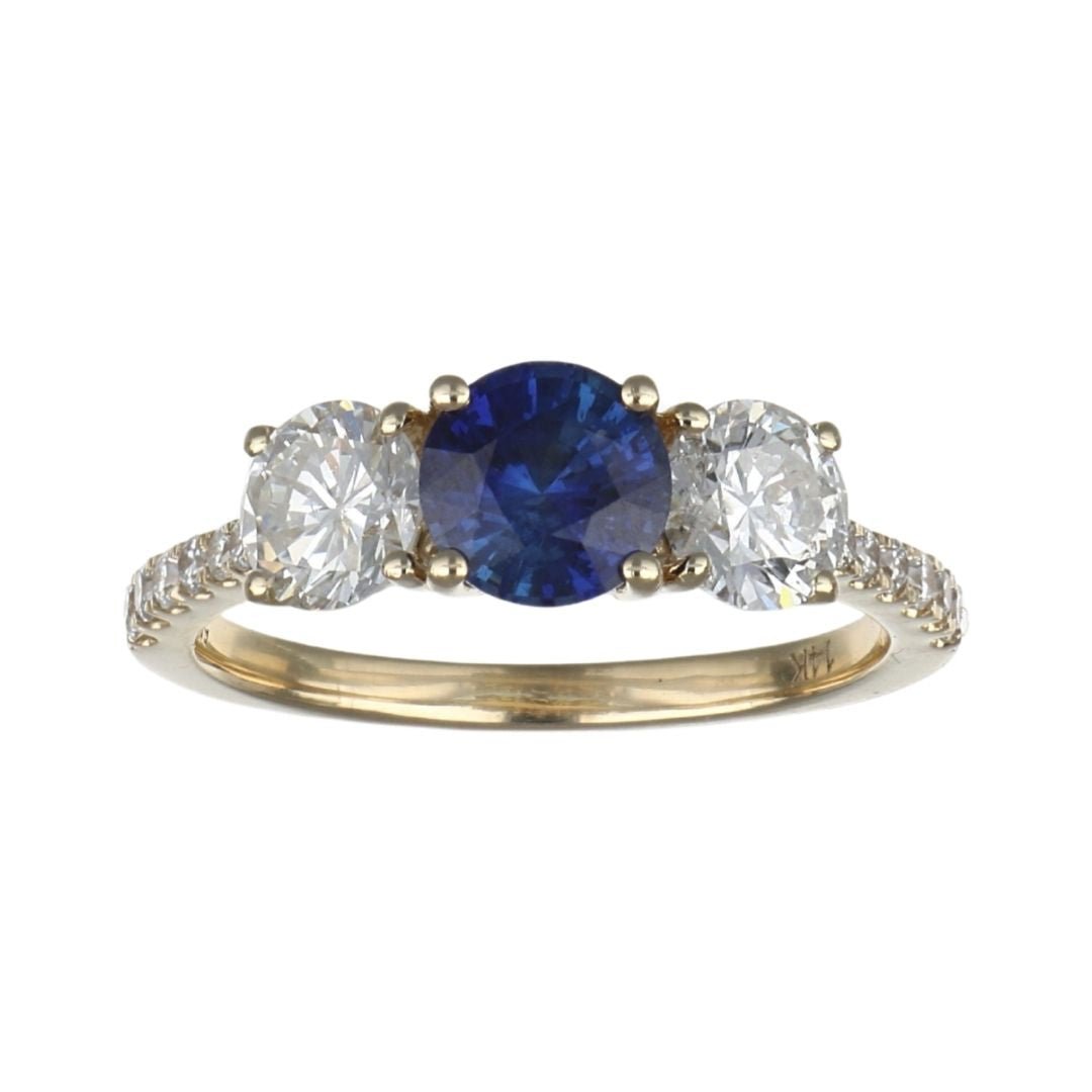 Buy Blue Sapphire Ring (Blue Sapphire 1.23 cts. White Diamond 1.09 cts. White Diamond 0.18 cts.) at Kay's Fine Jewelry