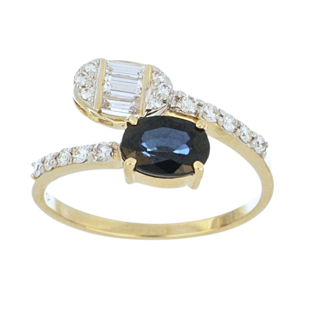 Buy Blue Sapphire Ring (Blue Sapphire 1.25 cts. Round White Diamond 0.21 cts. White Diamond 0.18 cts.) at Kay's Fine Jewelry