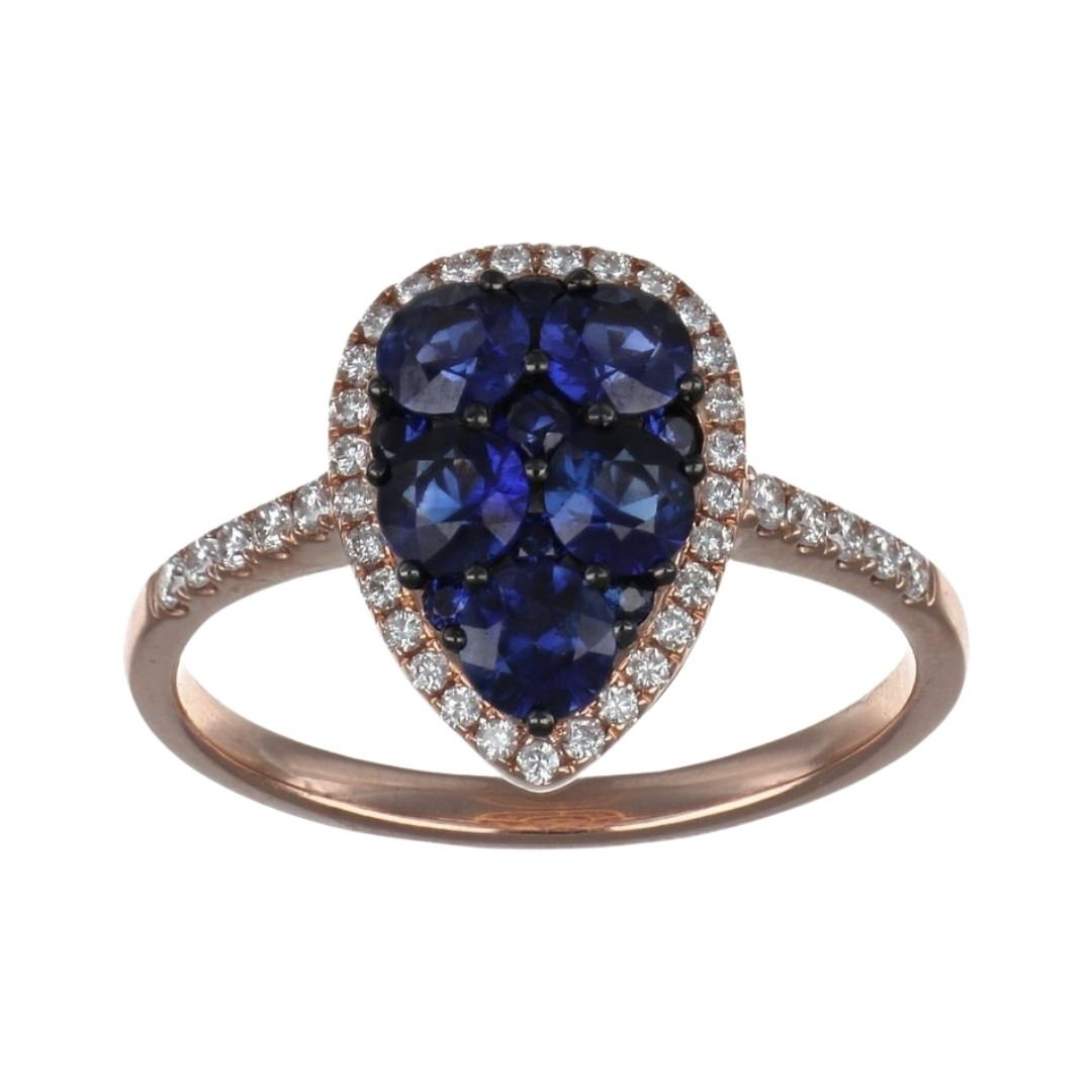 Buy Blue Sapphire Ring (Blue Sapphire 1.26 cts. White Diamond 0.24 cts.) at Kay's Fine Jewelry