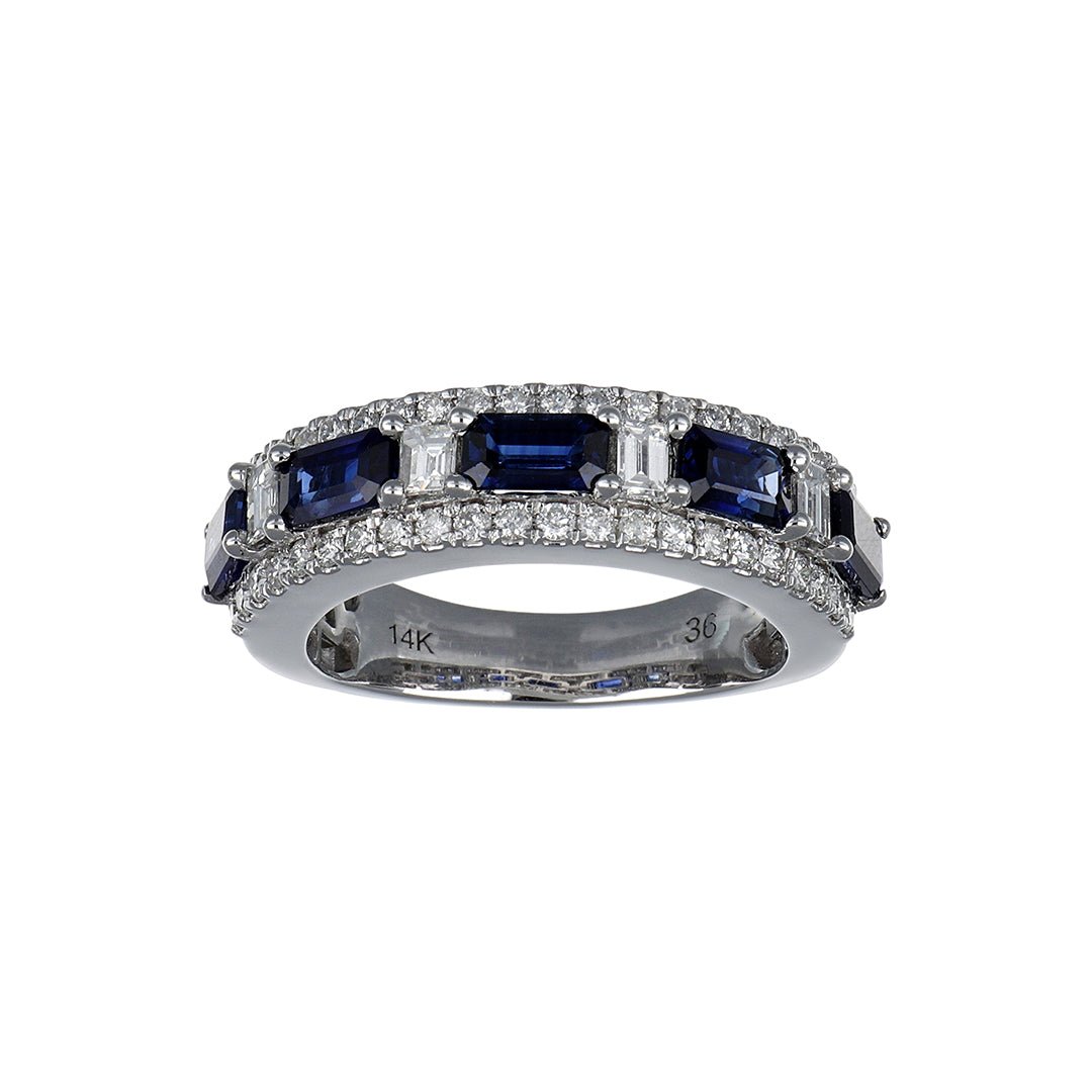 Buy Blue Sapphire Ring (Blue Sapphire 1.65 cts. White Diamond 0.33 cts. White Diamond 0.44 cts.) at Kay's Fine Jewelry