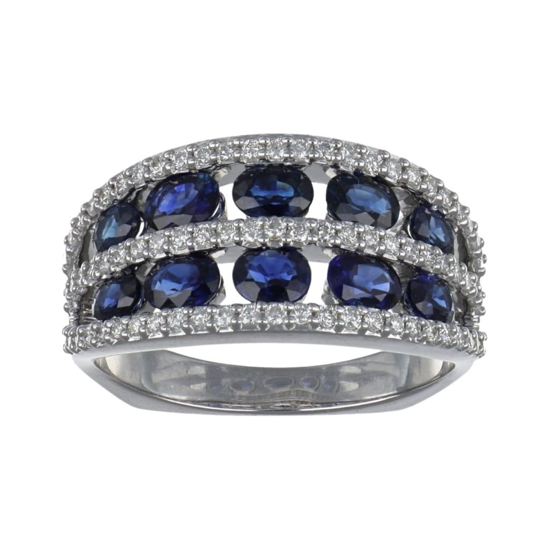Buy Blue Sapphire Ring (Blue Sapphire 1.65 cts. White Diamond 0.35 cts.) at Kay's Fine Jewelry