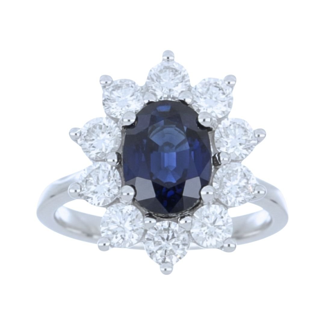 Buy Blue Sapphire Ring (Blue Sapphire 2.64 cts. White Diamond 1.56 cts.) at Kay's Fine Jewelry