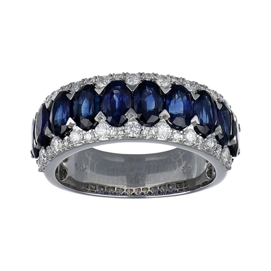 Buy Blue Sapphire Ring (Blue Sapphire 3.37 cts. White Diamond 0.49 cts.) at Kay's Fine Jewelry