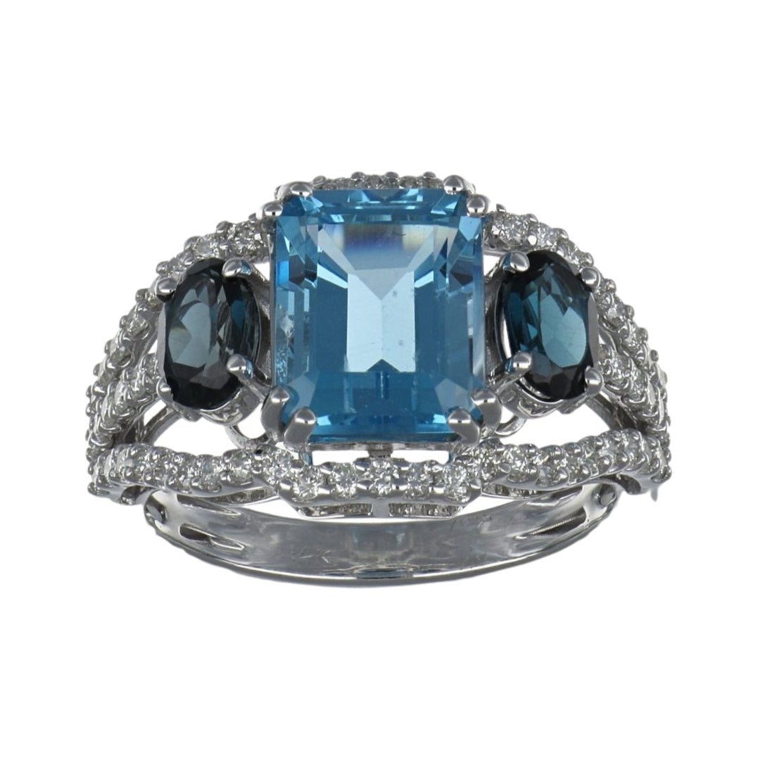 Buy Blue Topaz 5.4 cts. Oval Blue Topaz Included cts. Round White Diamond 0.6 cts. at Kay's Fine Jewelry