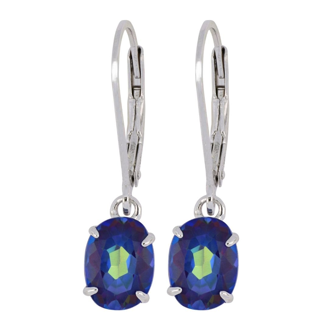 Blue Topaz Earrings (Blue Topaz 3.0 cts.) Not Net
