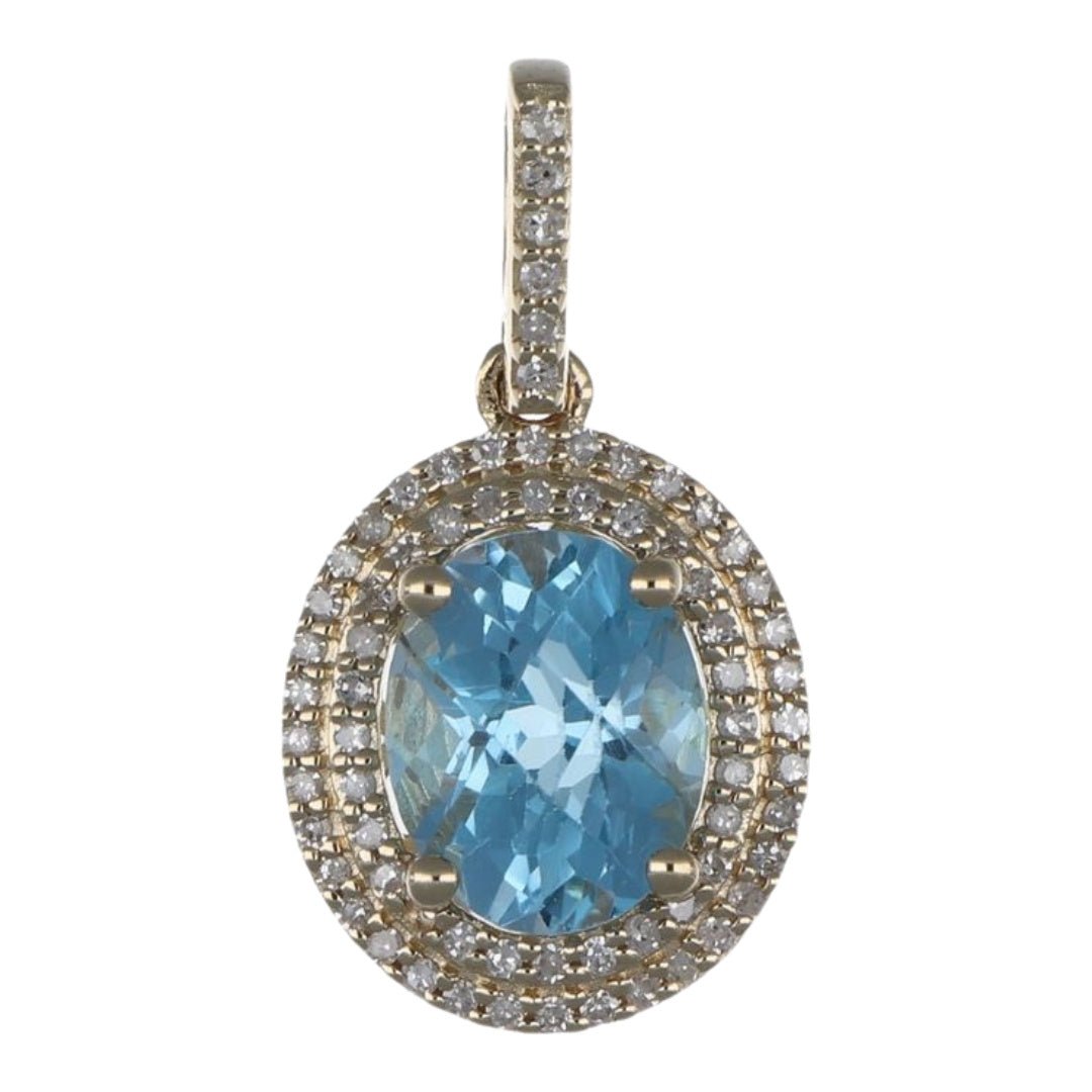 Buy Blue Topaz Pendant (Blue Topaz 2.26 cts. White Diamond 0.22 cts.) at Kay's Fine Jewelry