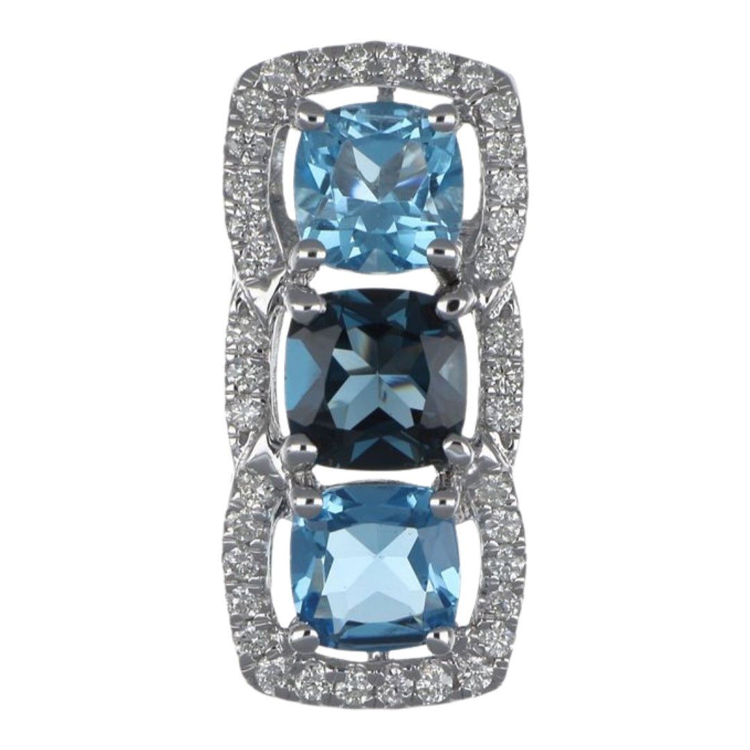 Buy Blue Topaz Pendant (Blue Topaz 3.57 cts. White Diamond 0.36 cts.) at Kay's Fine Jewelry