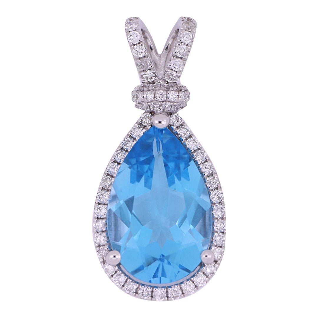 Buy Blue Topaz Pendant (Blue Topaz 5.32 cts. White Diamond 0.34 cts.) at Kay's Fine Jewelry