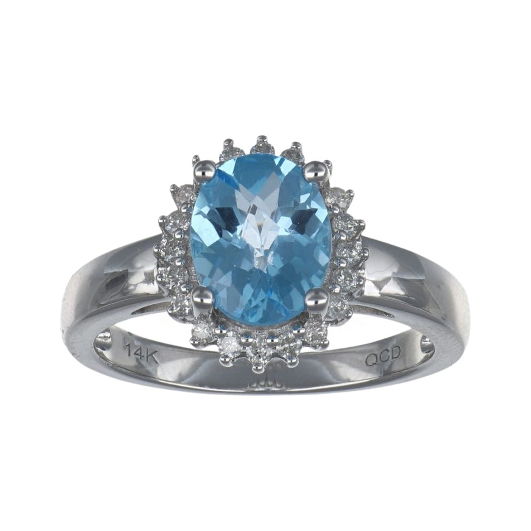 Buy Blue Topaz Ring (Blue Topaz 2.27 cts. White Diamond 0.2 cts.) at Kay's Fine Jewelry