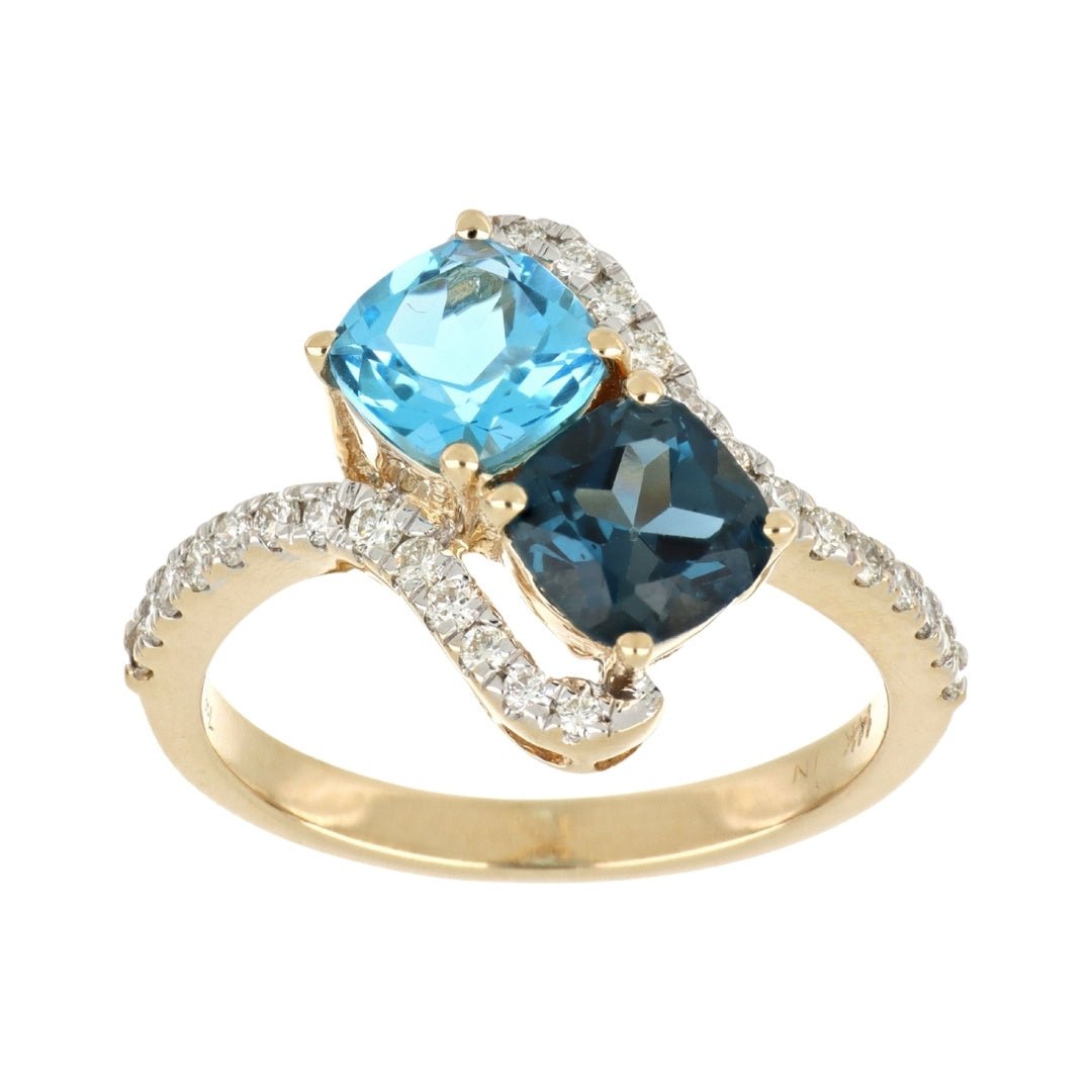 Buy Blue Topaz Ring (Blue Topaz 2.48 cts. White Diamond 0.3 cts.) at Kay's Fine Jewelry
