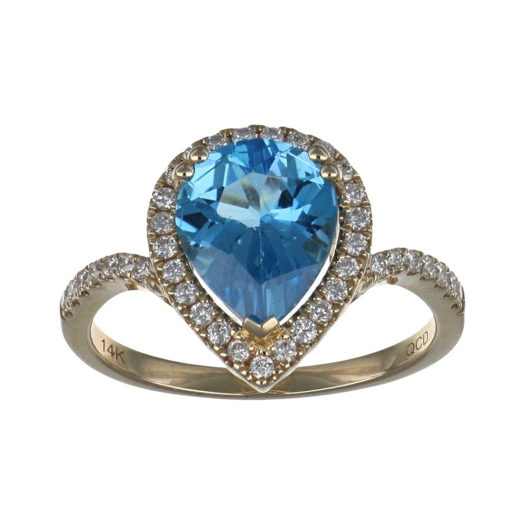 Buy Blue Topaz Ring (Blue Topaz 2.83 cts. White Diamond 0.31 cts.) at Kay's Fine Jewelry