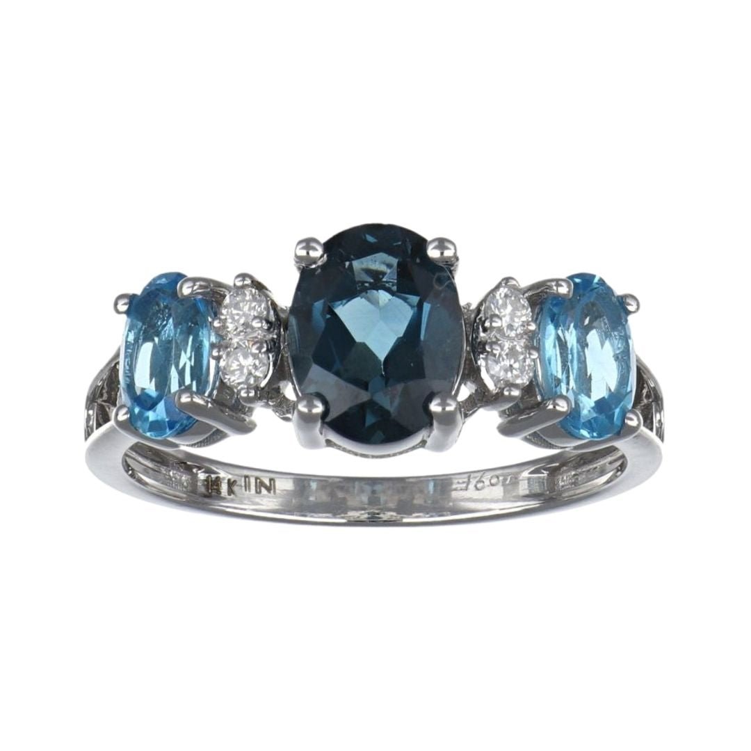Buy Blue Topaz Ring (Blue Topaz 2.88 cts. White Diamond 0.09 cts.) at Kay's Fine Jewelry
