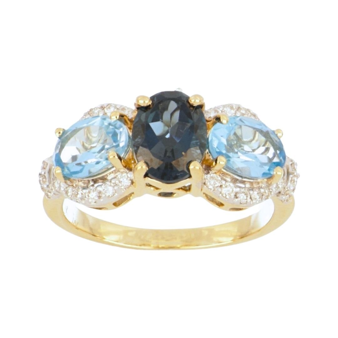 Buy Blue Topaz Ring (Blue Topaz 3.32 cts. White Diamond 0.22 cts.) at Kay's Fine Jewelry