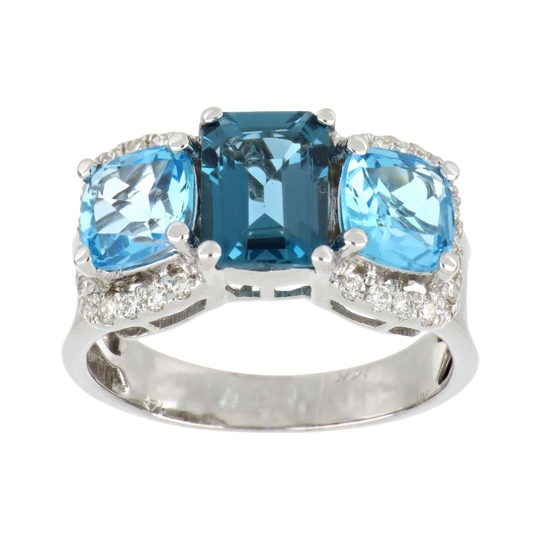 Buy Blue Topaz Ring (Blue Topaz 3.9 cts. White Diamond 0.27 cts.) at Kay's Fine Jewelry
