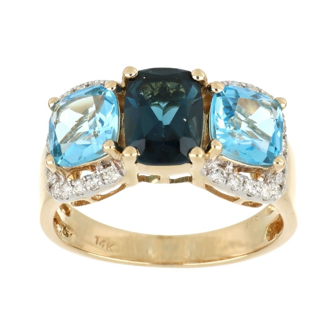 Buy Blue Topaz Ring (Blue Topaz 3.97 cts. White Diamond 0.27 cts.) at Kay's Fine Jewelry