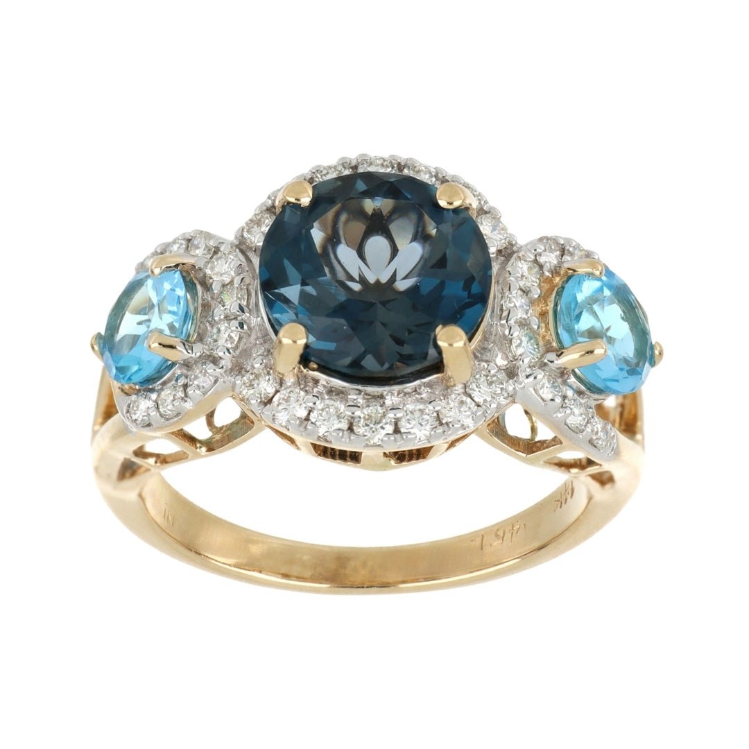Buy Blue Topaz Ring (Blue Topaz 4.07 cts. White Diamond 0.45 cts.) at Kay's Fine Jewelry
