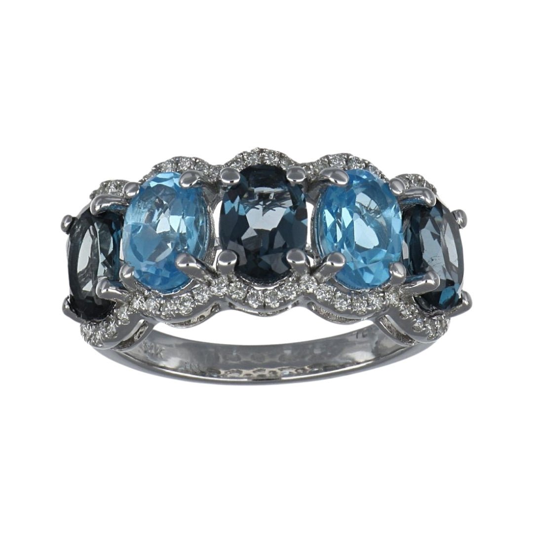 Buy Blue Topaz Ring (Blue Topaz 4.46 cts. White Diamond 0.3 cts.) at Kay's Fine Jewelry