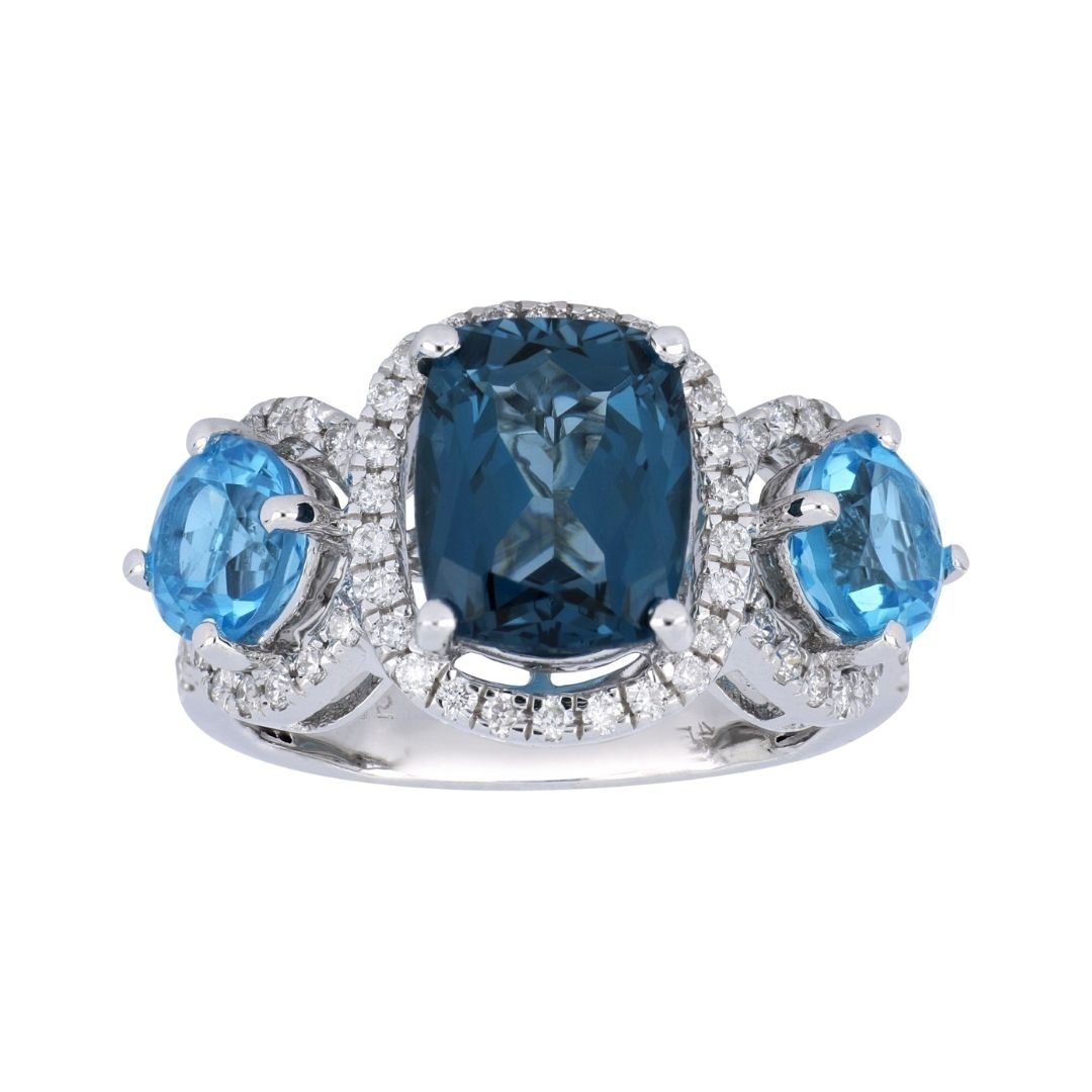 Buy Blue Topaz Ring (Blue Topaz 4.58 cts. White Diamond 0.46 cts.) at Kay's Fine Jewelry