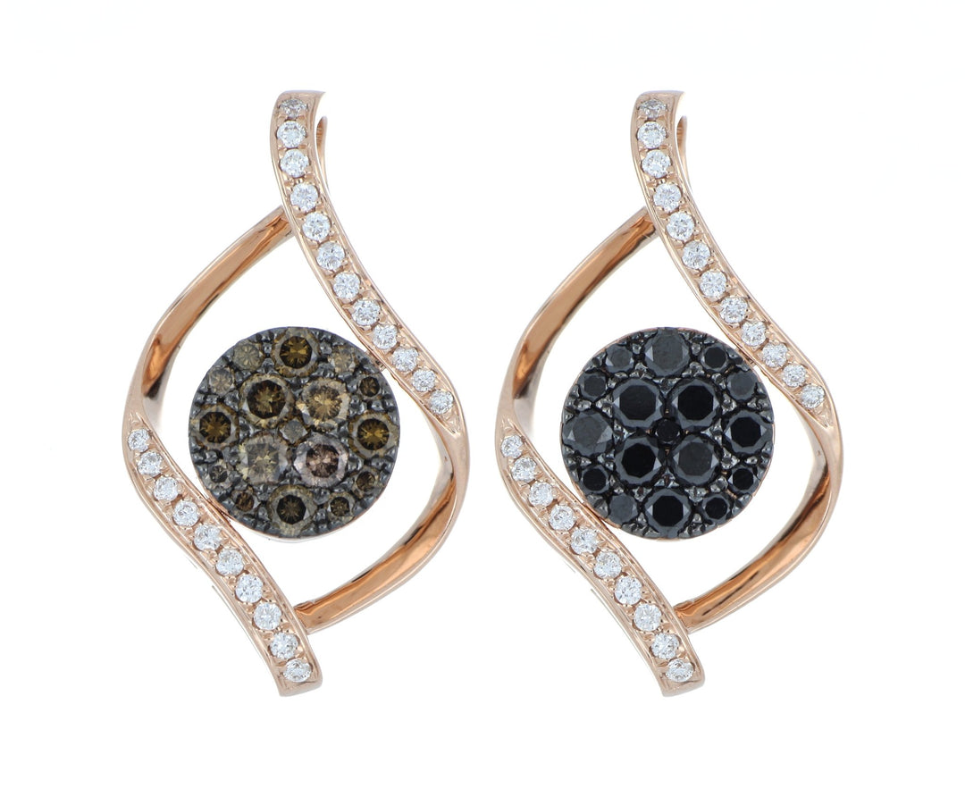 Brown and Black Diamond Ladies Pendant (Brown Diamond 0.46 cts. Black Diamond 0.5 cts. White Diamond 0.12 cts.) Not Net