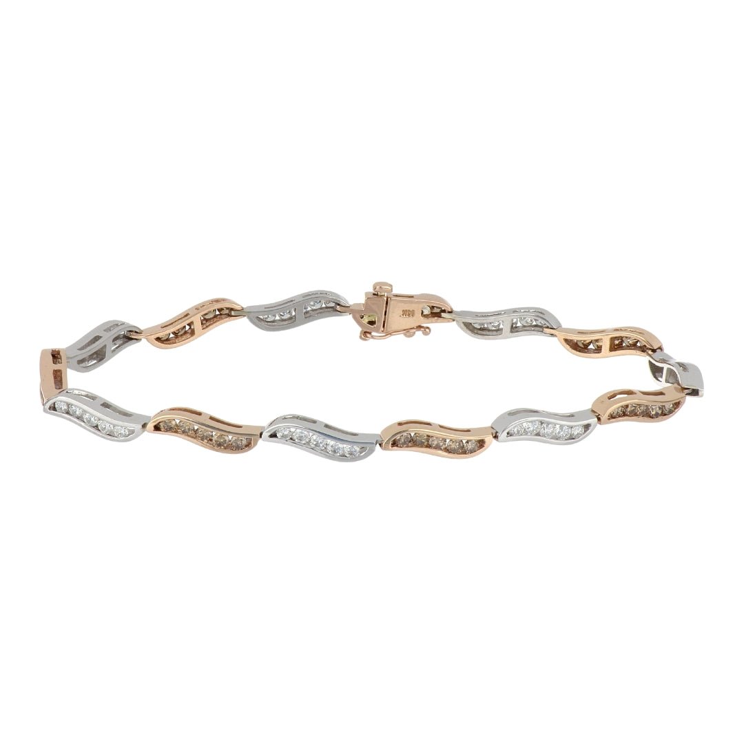 Brown Diamond Bracelet (Brown Diamond 1.58 cts. White Diamond 1.44cts.) Not Net