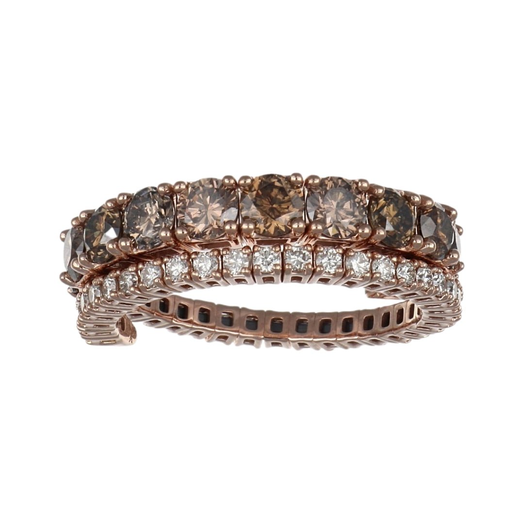 Brown Diamond Flexi Ring (Brown Diamond 1.65 cts. White Diamond 0.35 cts.) Not Net