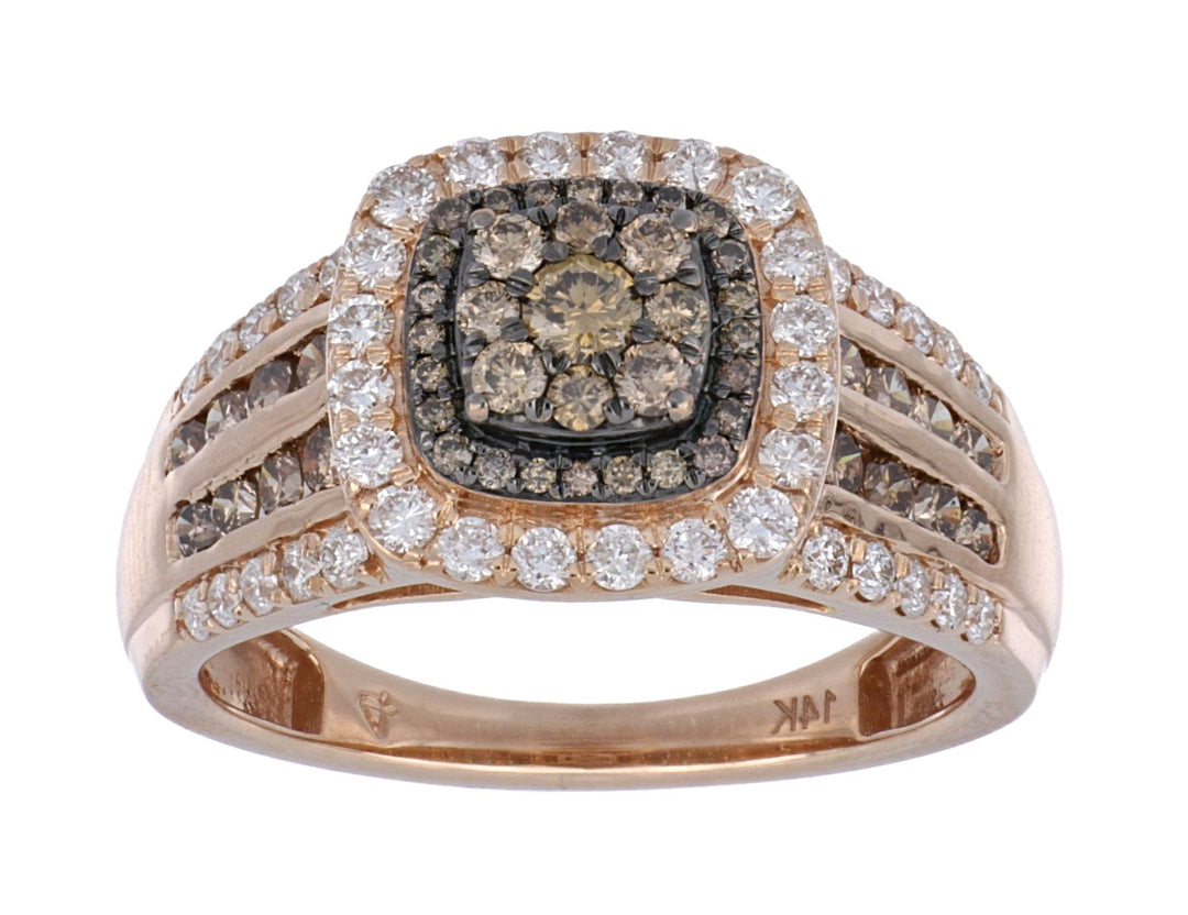 Brown Diamond Ladies Ring (Brown Diamond 0.6 cts. White Diamond 0.51 cts.) Not Net
