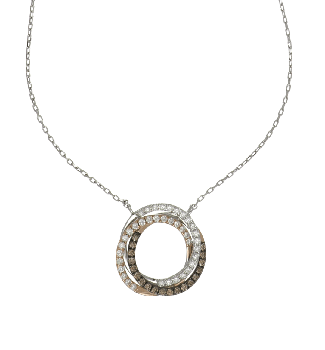 Brown Diamond Necklace (Brown Diamond 0.26 cts. White Diamond 0.49 cts.) Not Net