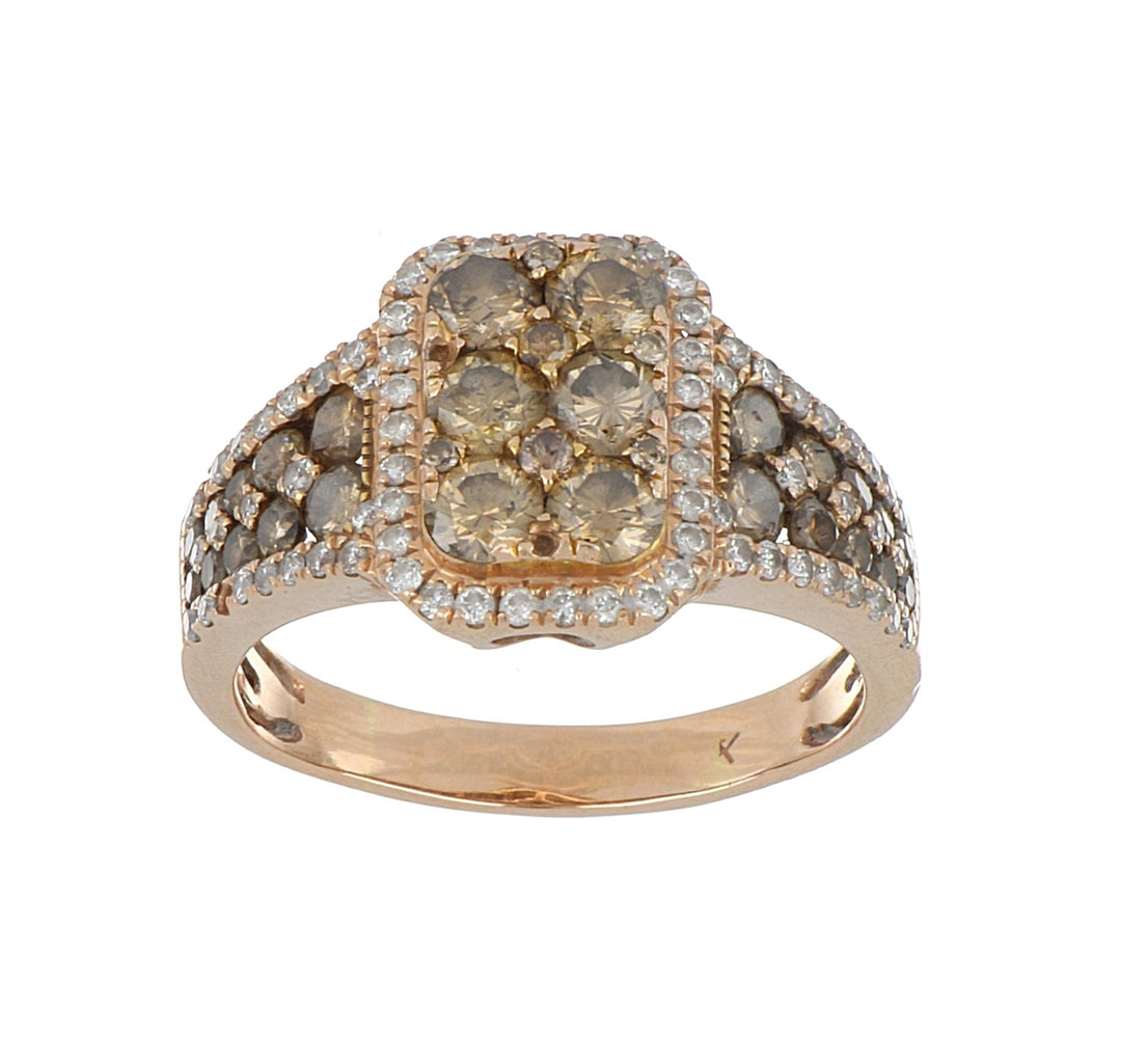 Brown Diamond Ring (Brown Diamond 1.55 cts. White Diamond 0.37 cts.) Not Net