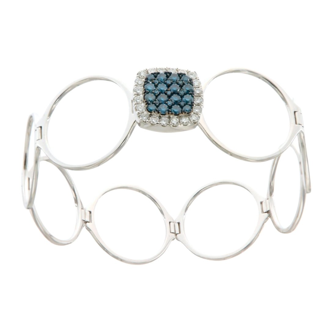 Buy Convertible Blue Diamond Ring to Bangle in White Gold at Kay&