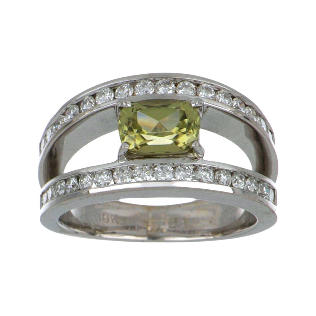 Csarite Ring (Csarite 1.07 cts. White Diamond 0.70 cts.) Not Net