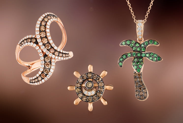 Le Vian chocolate diamond rings and necklaces