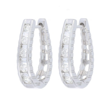 diamond hoop earrings for women