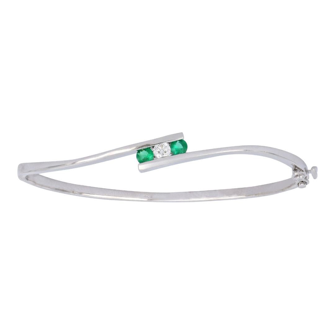 Buy Emerald Bangle (Emerald 0.29 cts. White Diamond 0.17 cts.) at Kay's Fine Jewelry