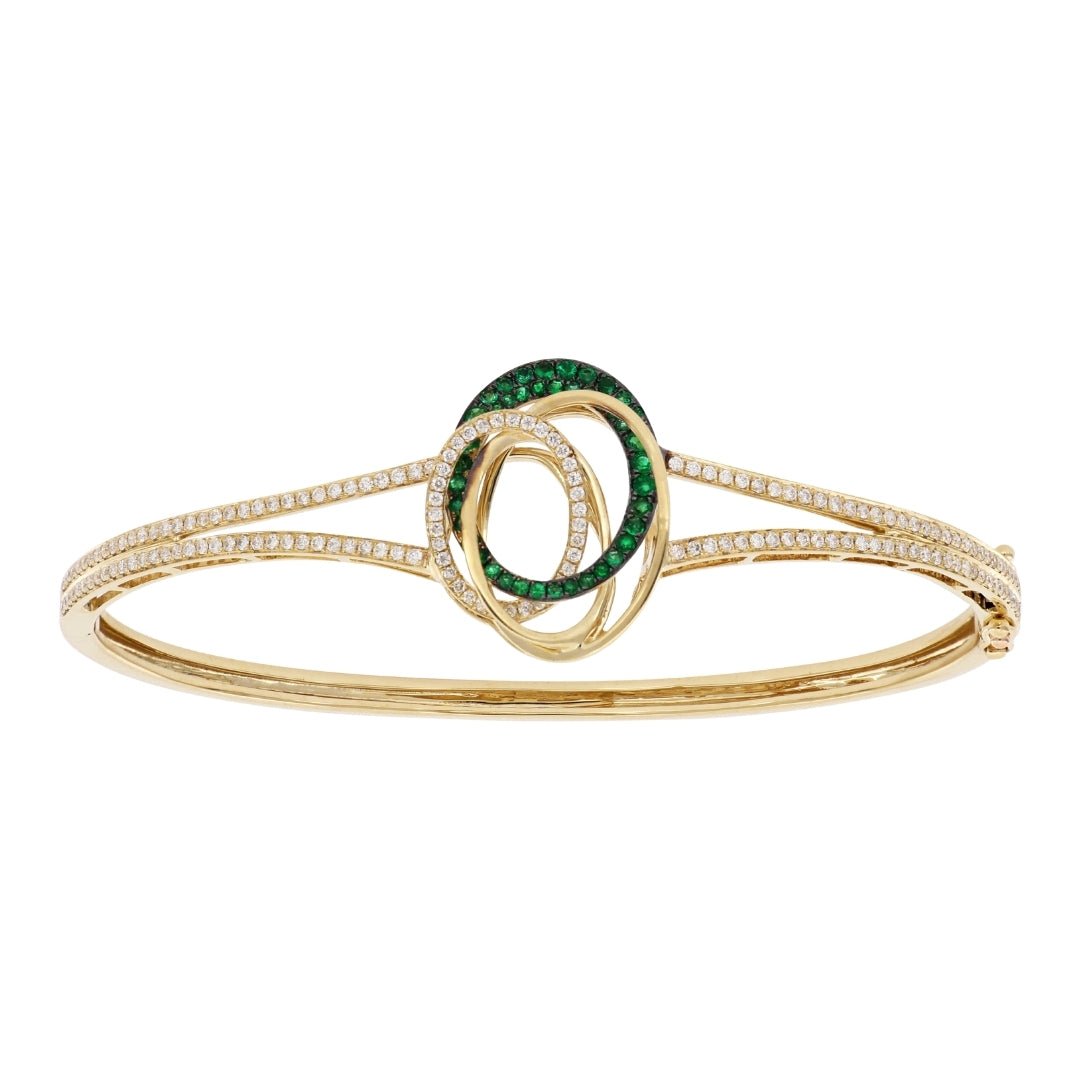 Emerald Bangle (Emerald 0.36 cts. White Diamond 0.78 cts.) Not Net