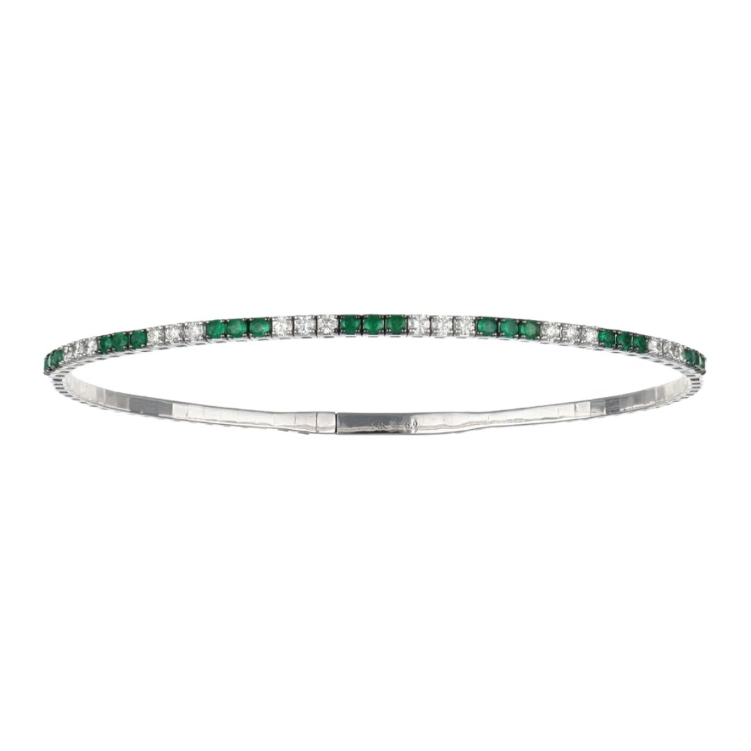 Emerald Bangle (Emerald 0.53 cts. White Diamond 0.47 cts.) Not Net