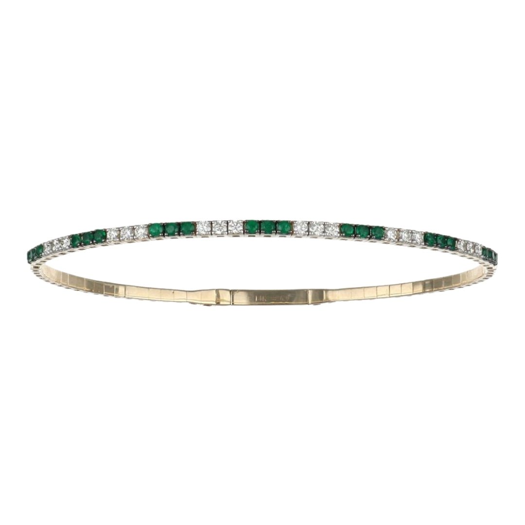 Emerald Bangle (Emerald 0.54 cts. White Diamond 0.46 cts.) Not Net